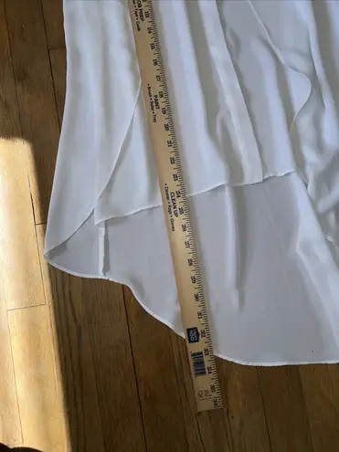 Zac and Rachel Hi Lo Blouse Sleeveless Lightweight Lagenlook Women’s Medium White