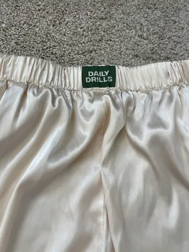 Daily Drills Cream silky Pants