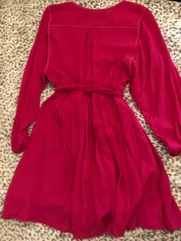 Joie Magenta Pink Blouson Mini Dress Size Medium M