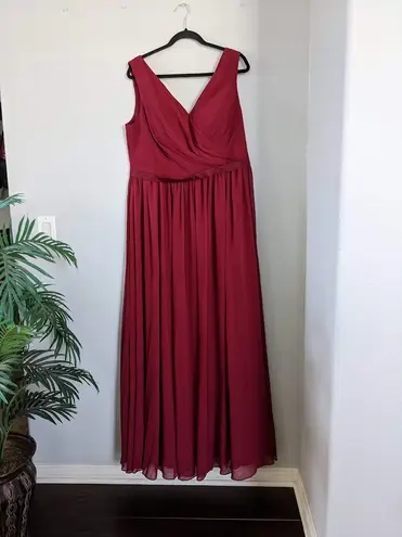 AW Gwyneth Bridesmaid Prom Formal Special Occasion Wedding Guest Dress, 16, Red
