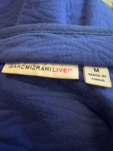 Isaac Mizrahi Size Medium Blue Button Down Shacket