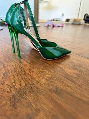 Steve Madden Emerald Green translucent see through high heels