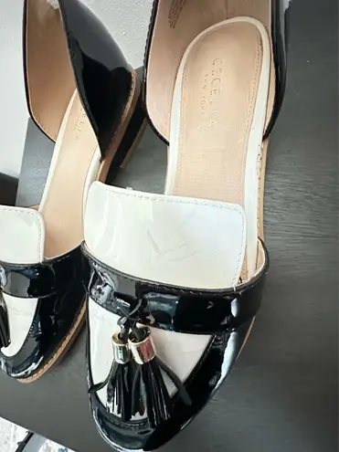Cecelia Linear Black and White Shoes SZ 10