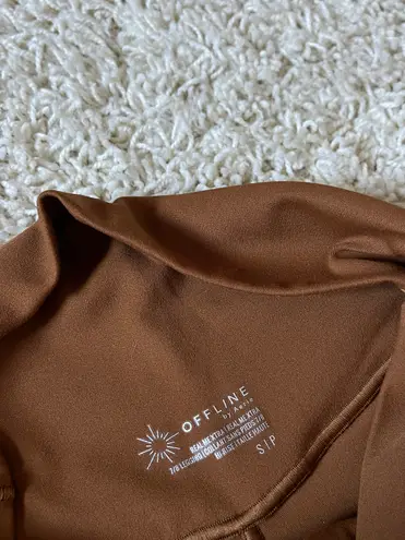 Aerie Camel Crossover Leggings 