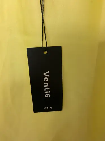 Venti6 Italy Yellow Silk Spaghetti Strap Camisole Size L