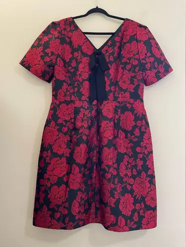 Talbots NWOT‎  Jacquard A-Line Rose Floral Dress - 16