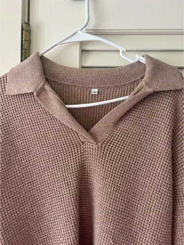 Knit Sweater Set Brown