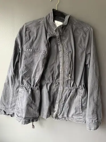 Daily Ritual Navy Utility Jacket with Drawstring Waist Blue Size 8