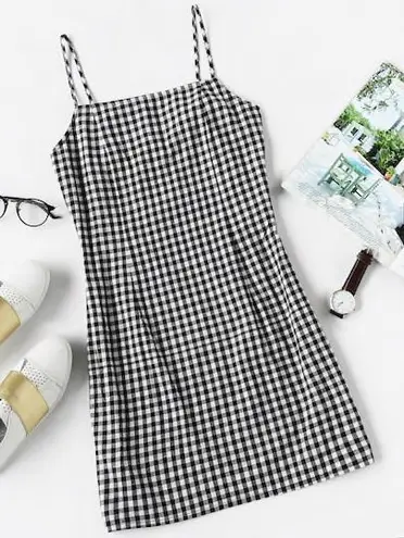 SheIn Short Checkered Dress