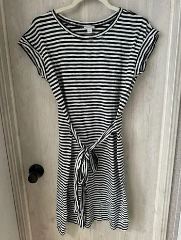 J.Crew  Striped Black and White 100% Cotton Dress