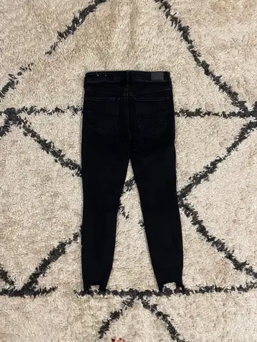 American Eagle Distressed Black Hi-Rise Jeggings