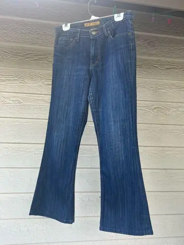 Seven 7 FAMK Womens Size 6 Premium‎ Blue Denim Flare Jeans