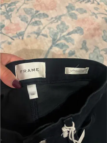 Frame Black Wide-Leg Jeans