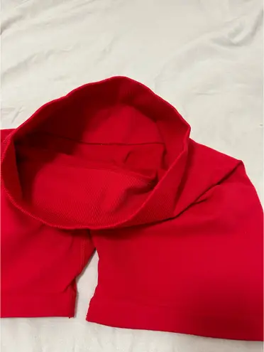 Red Aurola workout shorts