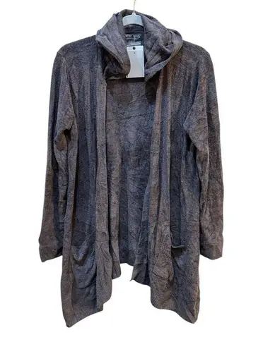 Barefoot Dreams - CozyChic Ultra Lite Hooded Seashore Cardigan - Gray Size Small