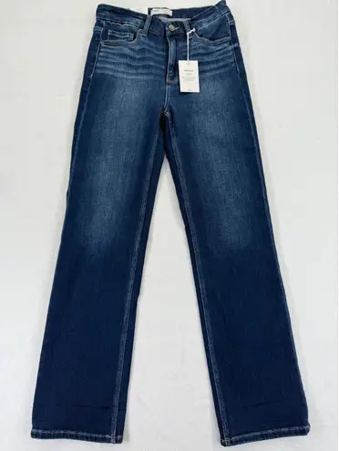 BKE Parker Universal Fit High Rise Cropped Straight Leg Dark Wash Jeans 27x28 Blue Size 27