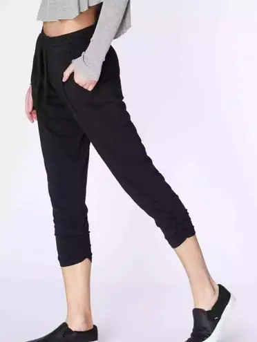 Bobi MOVING SALE black ruched ankle pants
