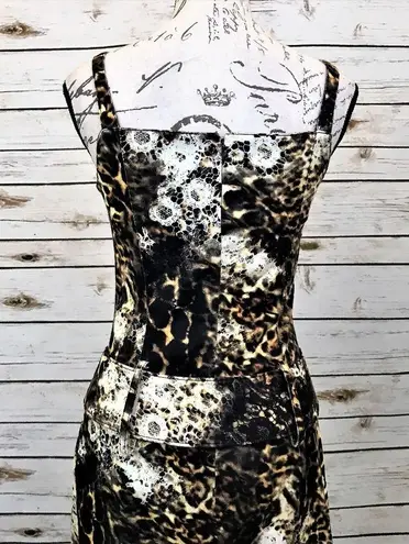 Alberto Makali Rare 80’s Leopard Lace Bodycon Dress