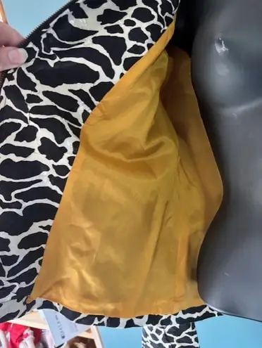 Peck & Peck Collection 14 Black White Zip Abstract Animal Print Bold Statement