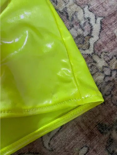 iHeartRaves Rave festival neon yellow skirt and top set
