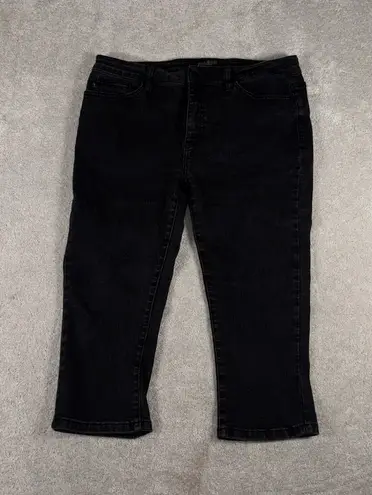 Judy Blue Jeans Womens Size 13/31 Capri Fit Black Denim Mid Rise Cropped Stretch