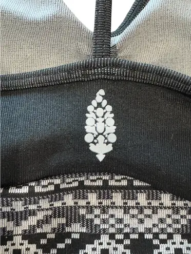 Free People Movement Winter Crop Sports Bra Black/White Size XS/S