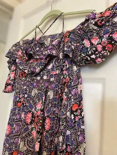 Jaase Magenta Mornings Women’s Size Small Floral Jumpsuit •Leg Slits Relaxed Fit