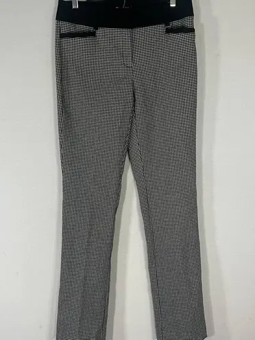 7th Avenue Design Studio NY & Co. Black White Patterned Dress Pants Size 6