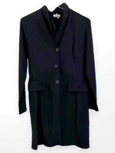 90s COUNTESS Vintage Black Trench Coat Jacket Size M