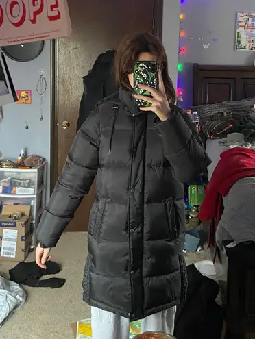 American Eagle Long Black Puffer Jacket