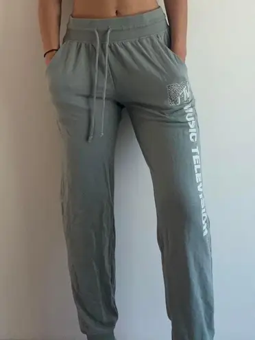MTV Brand Light Green MTV Sweatpants