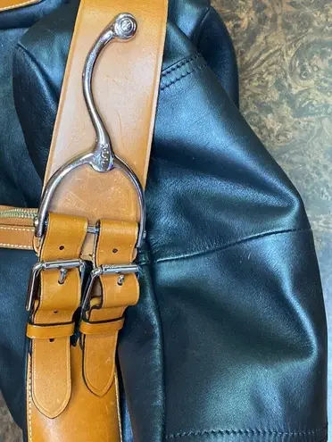 Lauren Ralph Lauren Farringdon Leather Hobo Large Tote Shoulder Bag Black