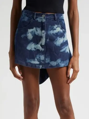 Oríré Bubi Denim Ruffle Mini Skirt Unique 6 Sustainable Nigerian African Blue