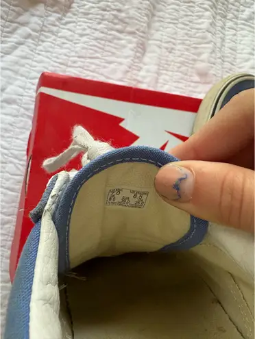 Vans Blue  Off The Wall Canvas Sneakers Low Top Womens