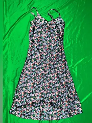 On 34th Floral Spaghetti Strap Dress size XS Black