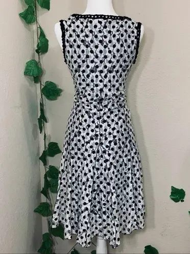 Alberto Makali Lace Polka Dot Flare Dress