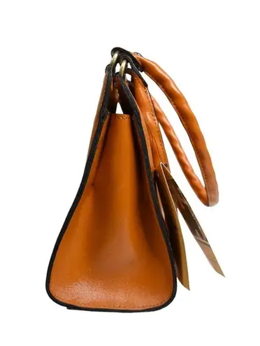 Patricia Nash Cut Out Collection Rosina Artisan Sun Yellow Leather Handbag NEW