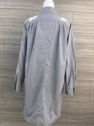 London Fog gray long Windbreaker coat Jacket Size 12