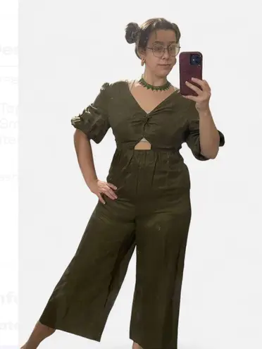 Anthropologie  Aida jumpsuit in moss green