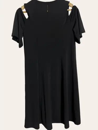 H by Halston Heritage Black Cold Shoulder V-Neck Jersey Dress Size XS Petite