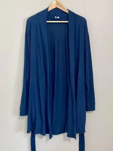 Nordstrom  Women’s Open Front Tie Cardigan Navy Size Large FLAW