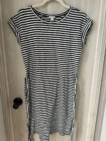 J.Crew  Striped Black and White 100% Cotton Dress