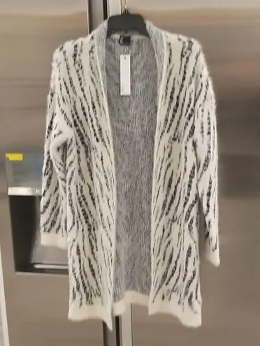 Love Token ππ Betty Open Front Cardigan ~ Ivory & Black NWT