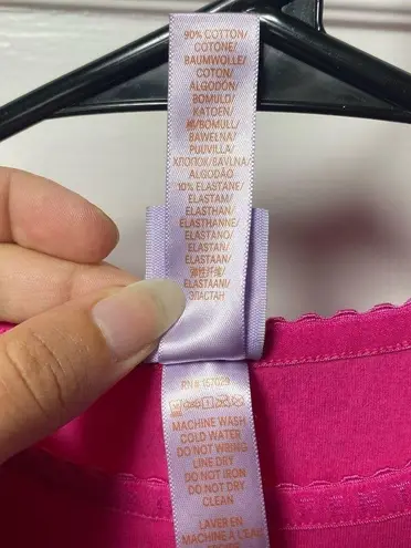 Savage X Fenty | Cotton Jersey Logo Crop Top in Pink