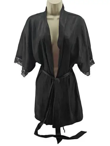 Ambrielle Black Satin Sleeveless V