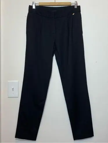 Massimo Dutti | High-Rise Straight Leg Business Casual Trouser Pants Black Sz 4