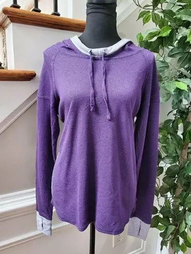 Boxer Craft Women Purple Polyester Long Sleeve Pullover Casual Hoodie Size Small