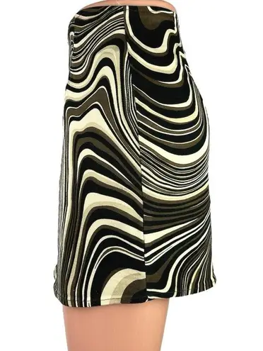 Motel Urban Outfitters Tie Dye Marble Swirl Ripple Straight Pelmo Mini Skirt XS