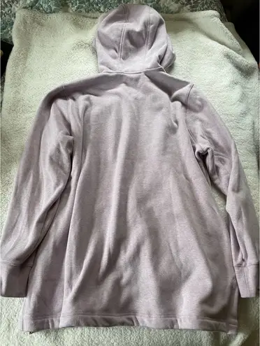 Isaac Mizrahi SOHO Plushed Back Zip Front Tunic Hoodie Purple A294467 QVC