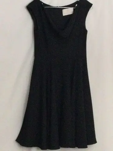 Gal Meets Glam NWT  Maya Black Fit and Flare Knee Length Dress Size 8 Guessed